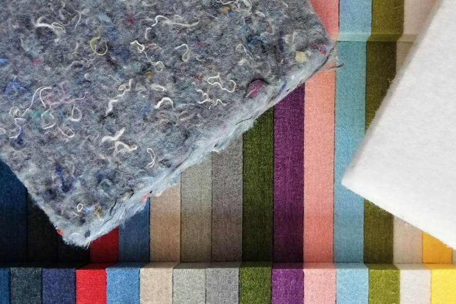 Acoustic nonwovens available on the market. © 2025 Photo: DITF