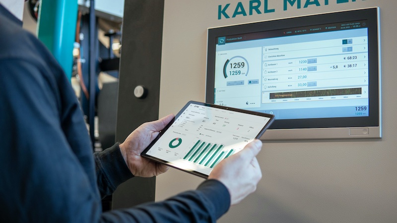 KM.ON's new  Digital Production Management (DPM) has been launched at ITM 2024 in Istanbul.© 2024  KARL MAYER GROUP