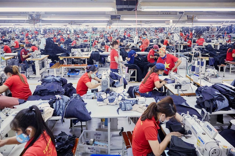Sewing at SAITEX factory in Vietnam © 2025 SAITEX