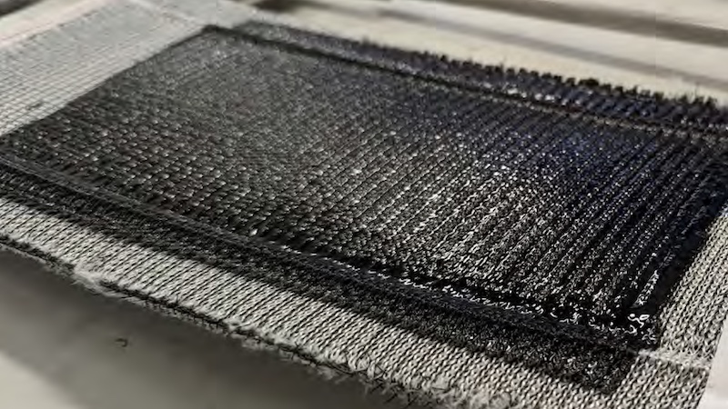 Figure 1: Functional model of a sandwich-structured surface element coated with a Wevopur casting resin (Copyright: STFI)