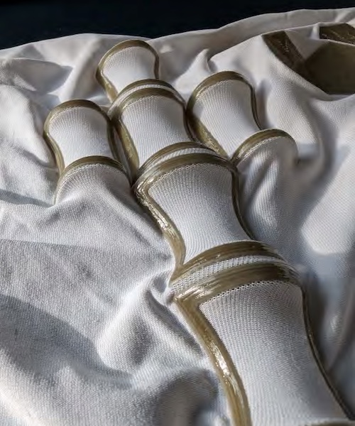 Figure 2: Sample of a pre-tensioned textile printed with WEVOPUR 71/25 MT/3 / WEVONAT 300 (Copyright: STFI)