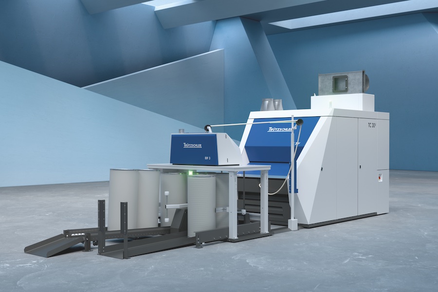 The TC 30i card and the integrated draw frame IDF 3. © 2025 Trützschler