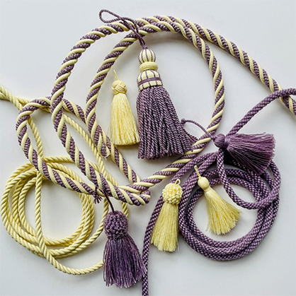 © Photo: Indorama Ventures Fibers Germany GmbH | Trimmings made with flame retardant, UV-stable, spundyed Trevira® yarns, manufactured by Jende Manufaktur GbR