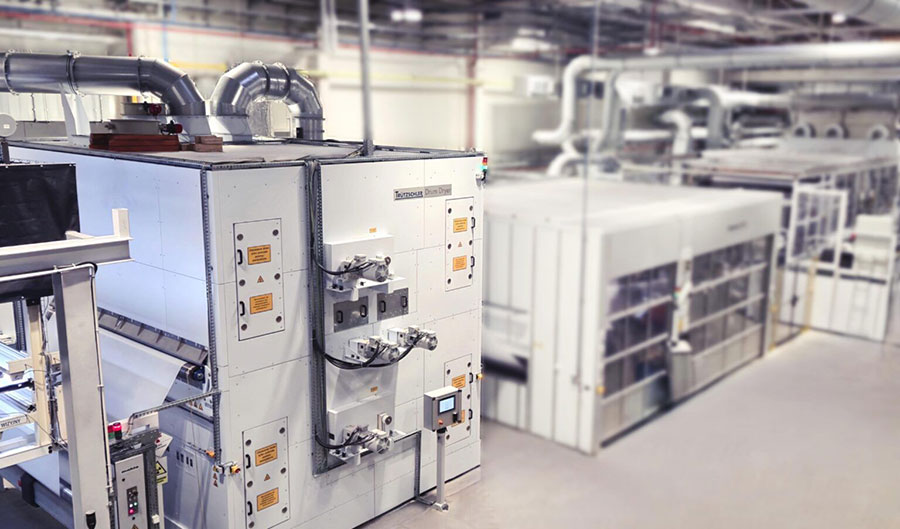 (c) 2025 Trützschler - The MPD has improved Lentex’s drying efficiency by about 30%.